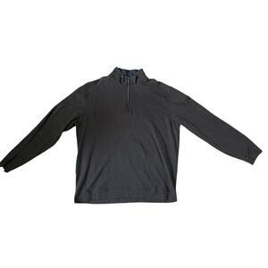 Tommy Bahama XL 100% Pima Cotton Quarter Zip Pullover Sweatshirt Gray Coastal